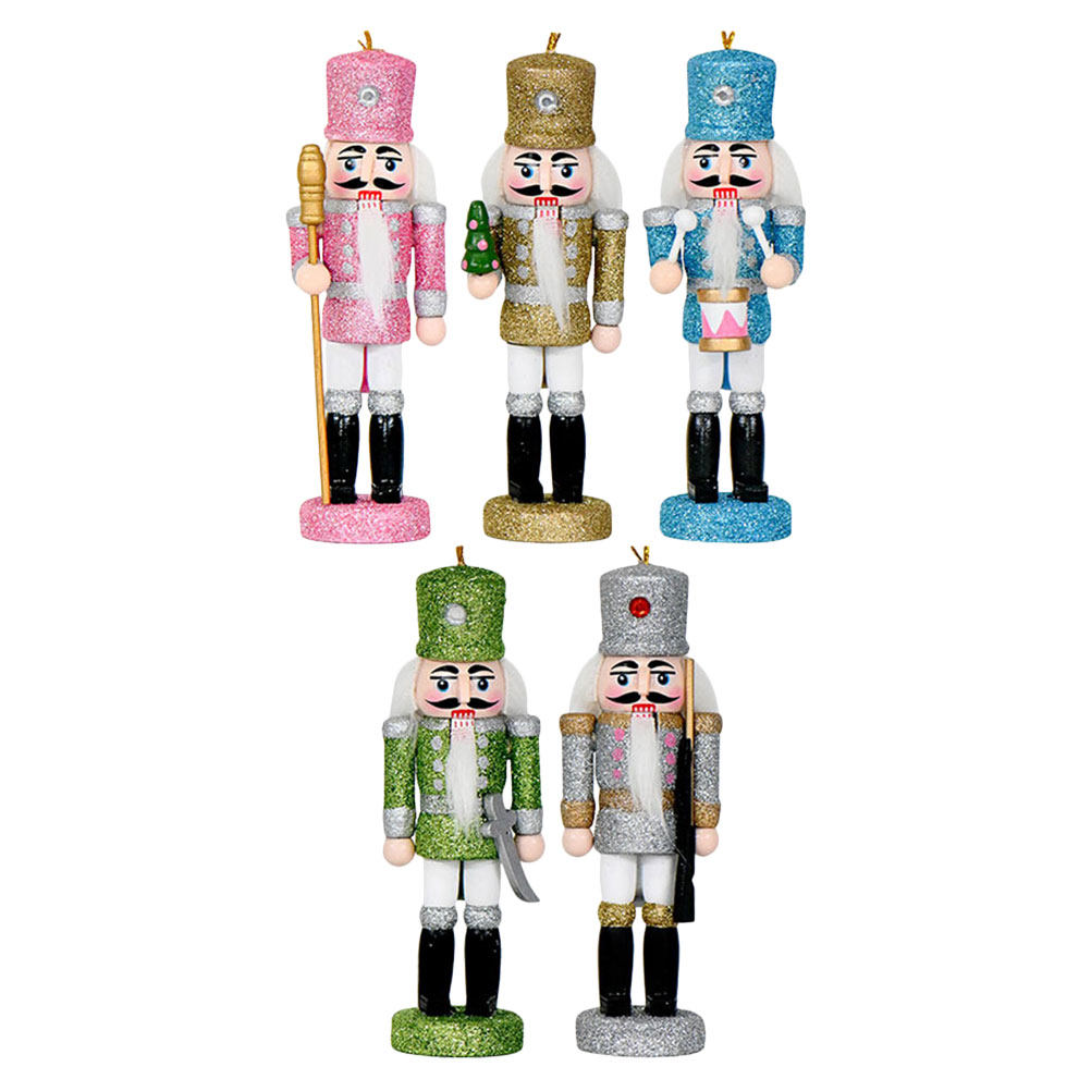 Nutcracker Figurine - 5Pcs Nutcracker Soldier Christmas Ornaments Small