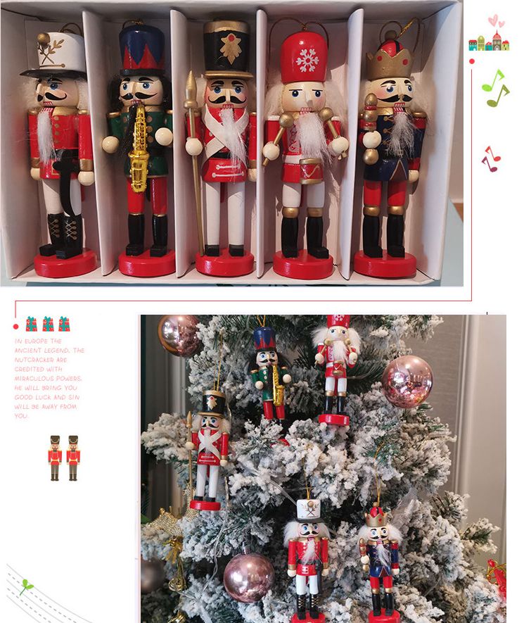 5/6pcs Merry Christmas Decorat - огляд і ціна Nutcracker Figurine