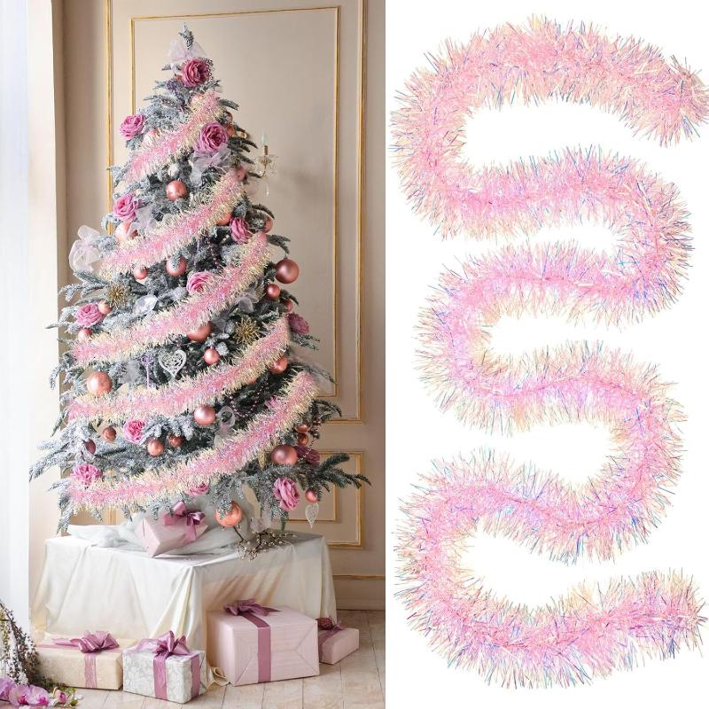 1/3/5PCS 2M Pink Christmas Tin - огляд і ціна Tinsel Garland Decoration