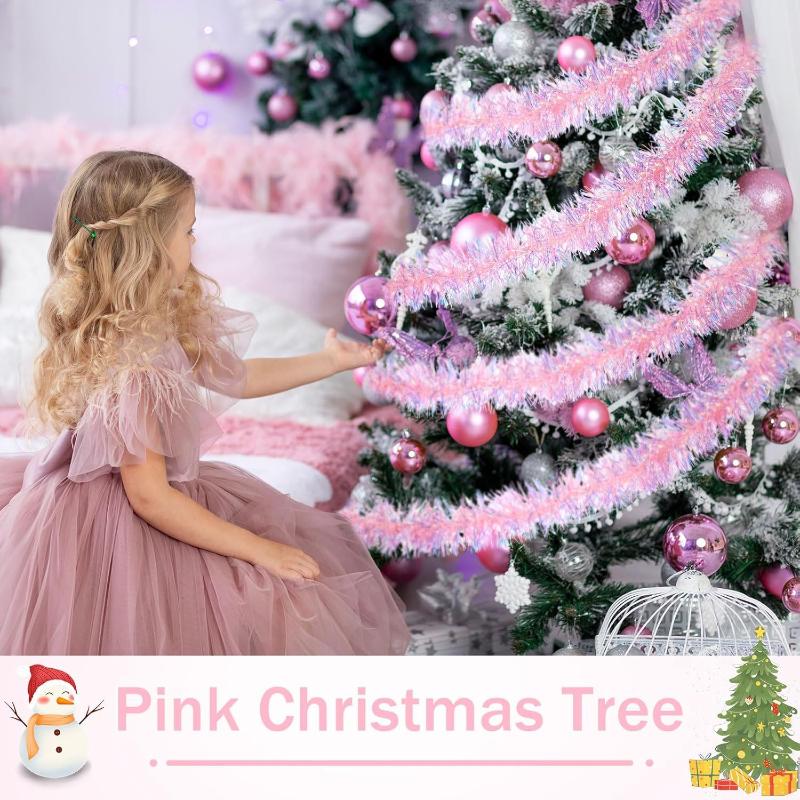 1/3/5PCS 2M Pink Christmas Tin - огляд і ціна Tinsel Garland Decoration