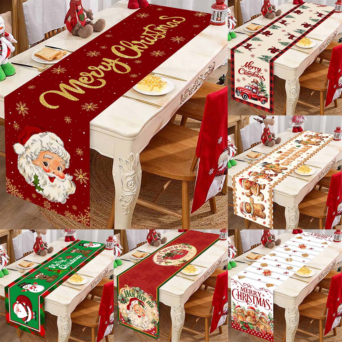 Christmas Santa Clause Polyest - огляд і ціна Christmas Table Runner