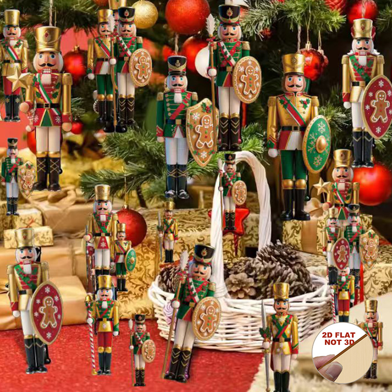 2D Flat 12Pcs Wooden Nutcracke - огляд і ціна Nutcracker Figurine