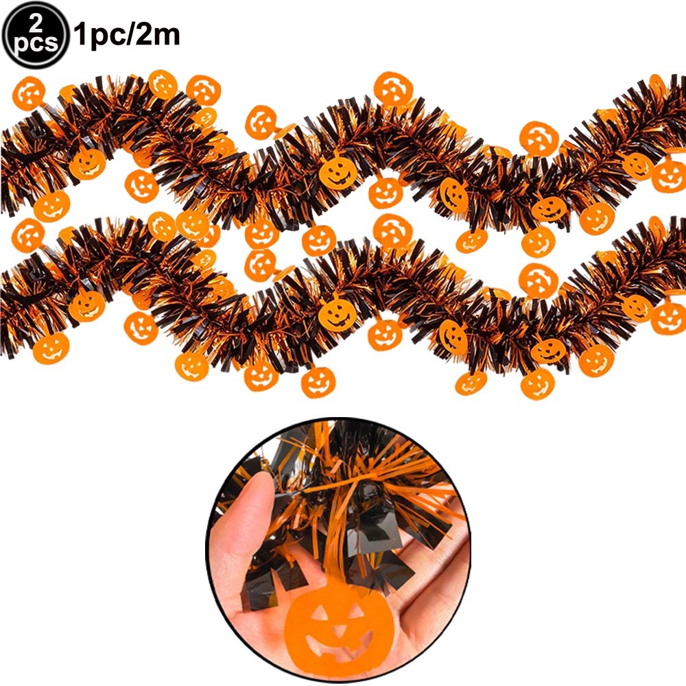 Halloween Foil Fringe Curtain  - огляд і ціна Tinsel Garland Decoration