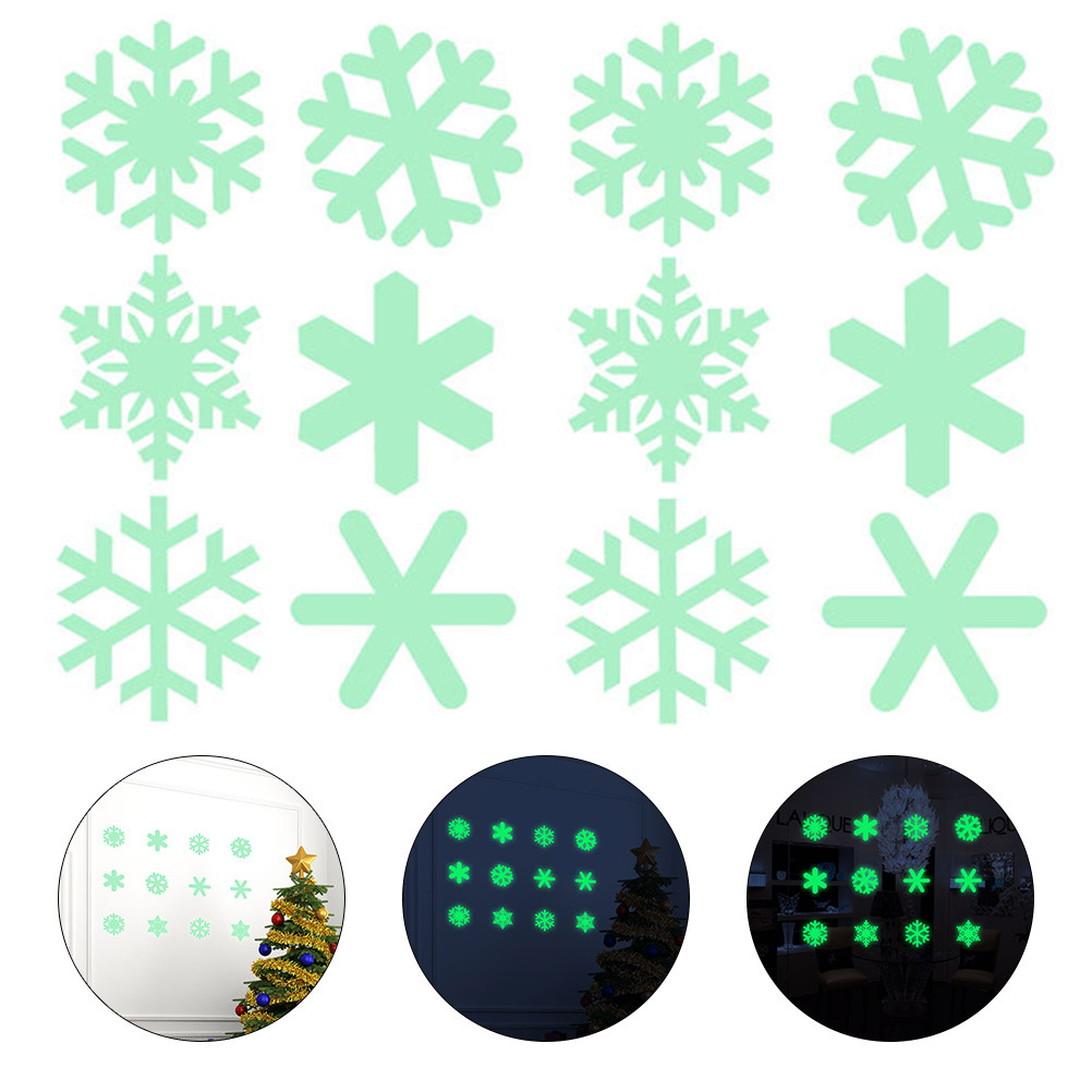 1Set Luminous Snowflake Wall S - огляд і ціна Snowflake Window Decal