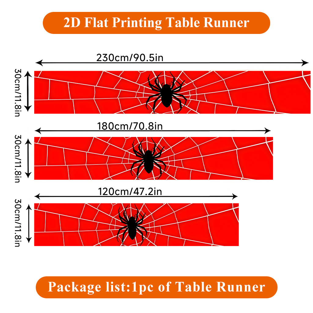 1pc Spider Web With Red Spider - огляд і ціна Christmas Table Runner