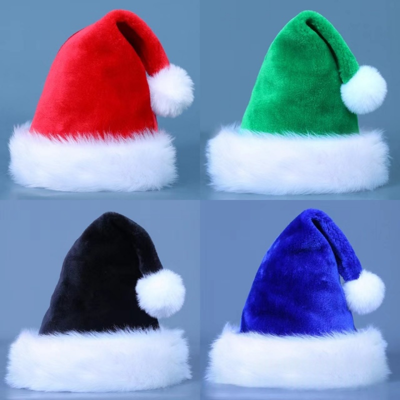 1pcPlush Santa Hats Velvet Chr - огляд і ціна Santa Hat Plush