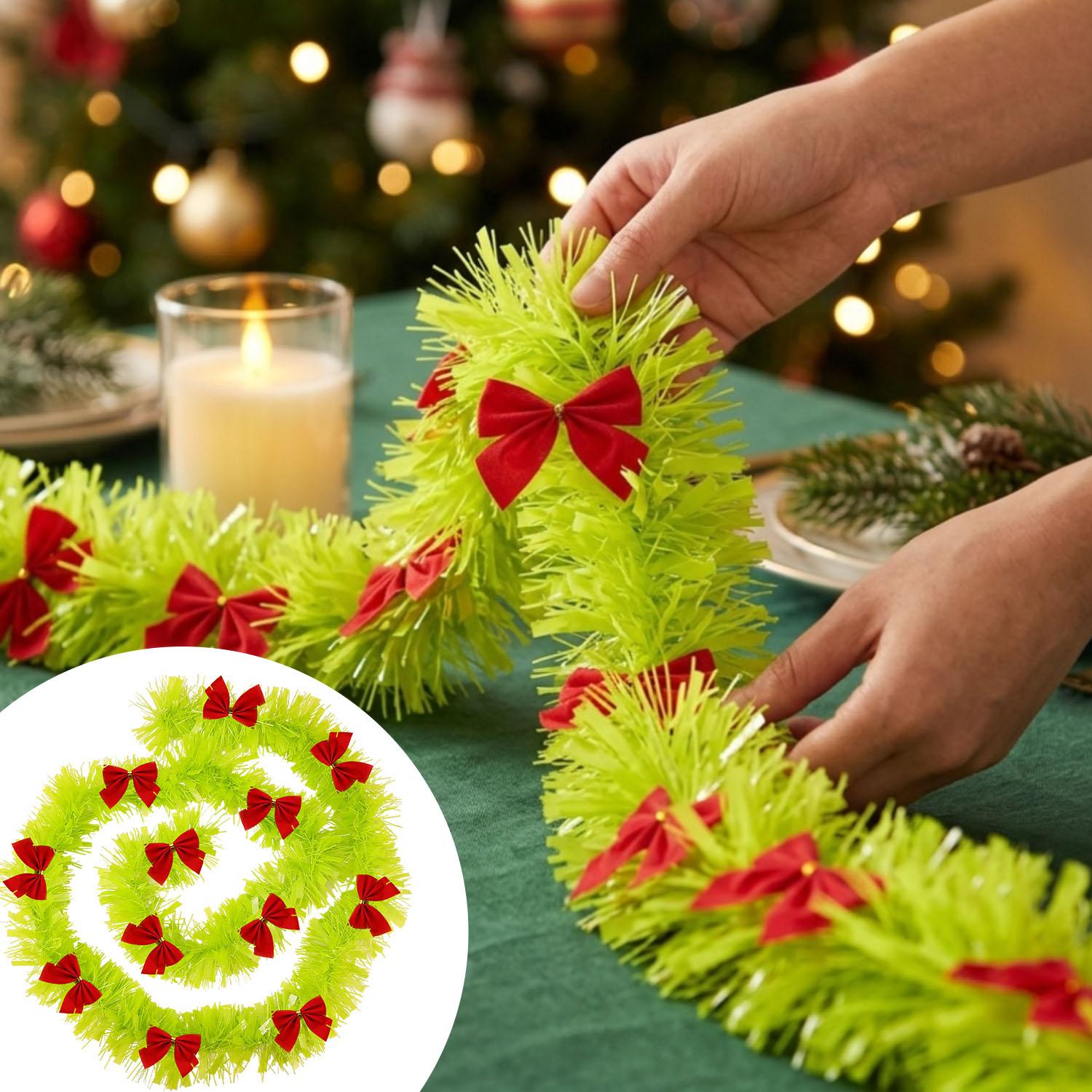 Christmas Light Green Tinsel G - огляд і ціна Tinsel Garland Decoration