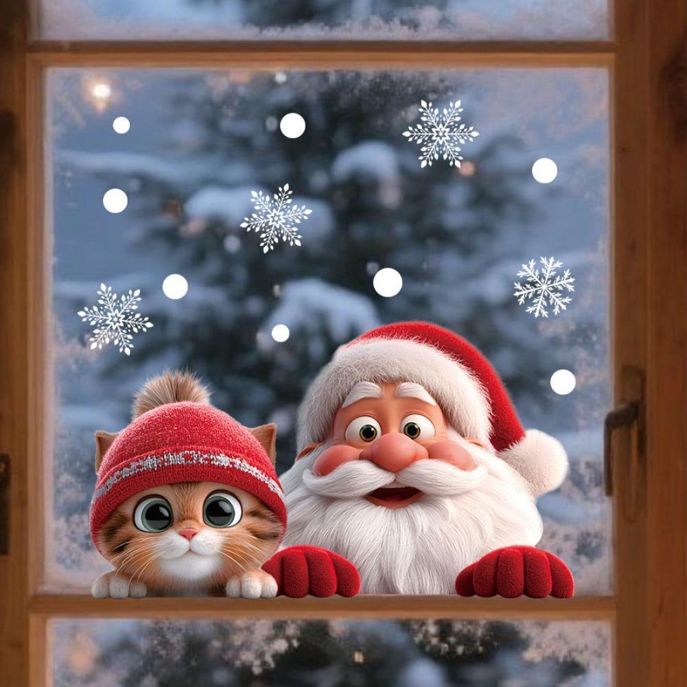 2pcs Christmas Window Clings S - огляд і ціна Snowflake Window Decal