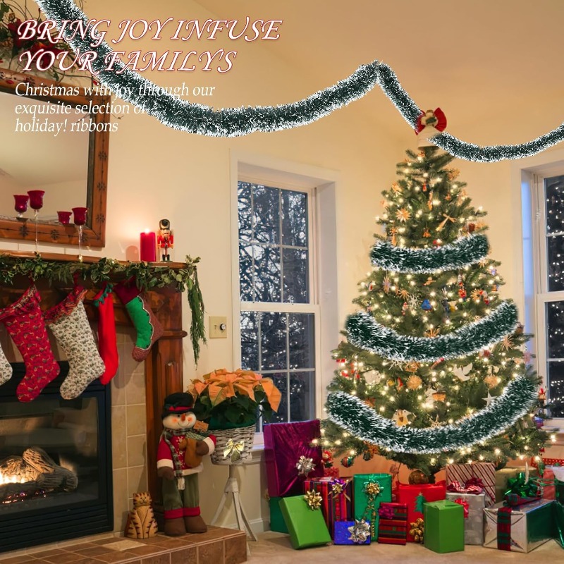 2/20m Christmas Ribbon Garland - огляд і ціна Tinsel Garland Decoration