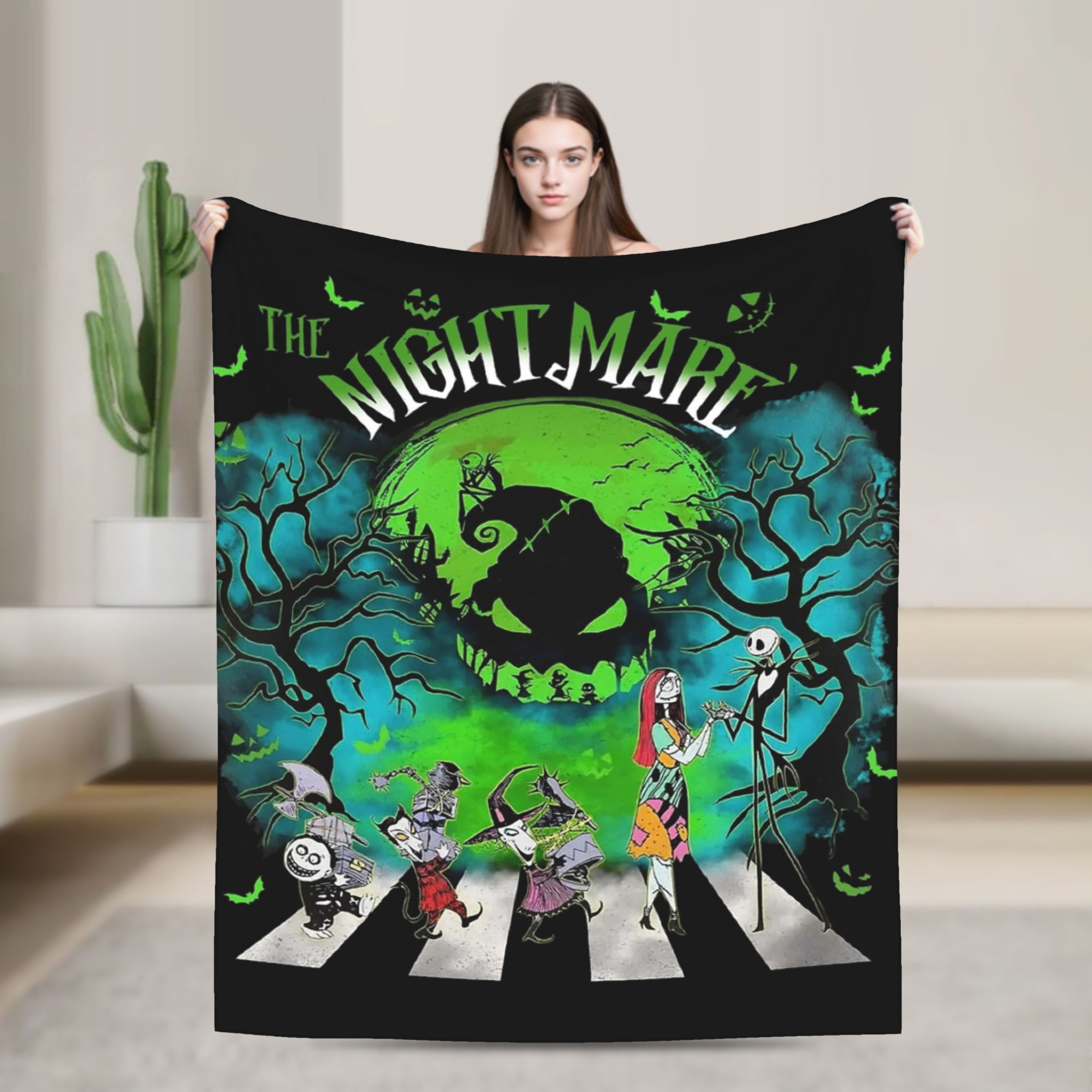 Oogie Boogie Man Nightmared Be - огляд і ціна Christmas Throw Blanket
