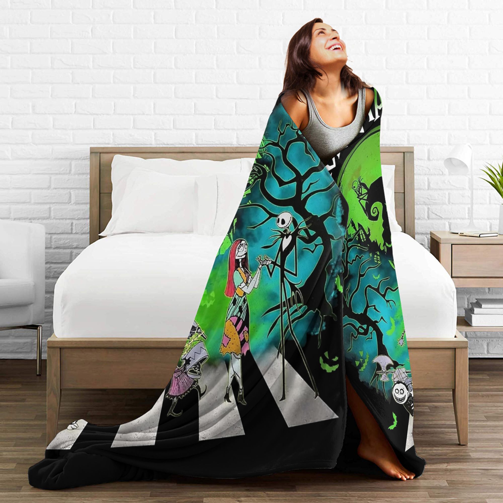 Oogie Boogie Man Nightmared Be - огляд і ціна Christmas Throw Blanket