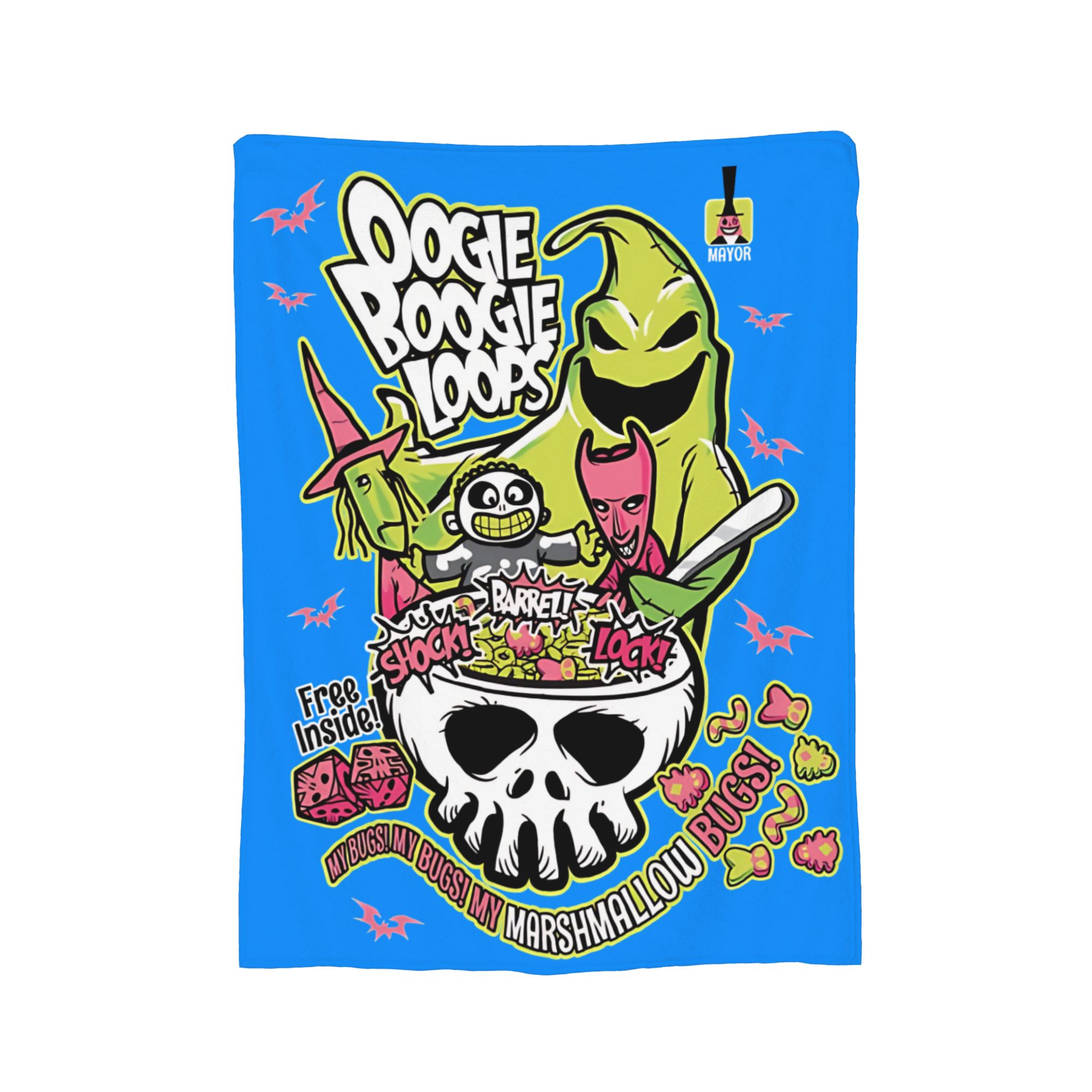 Oogie Boogie Loops halloween T - огляд і ціна Christmas Throw Blanket