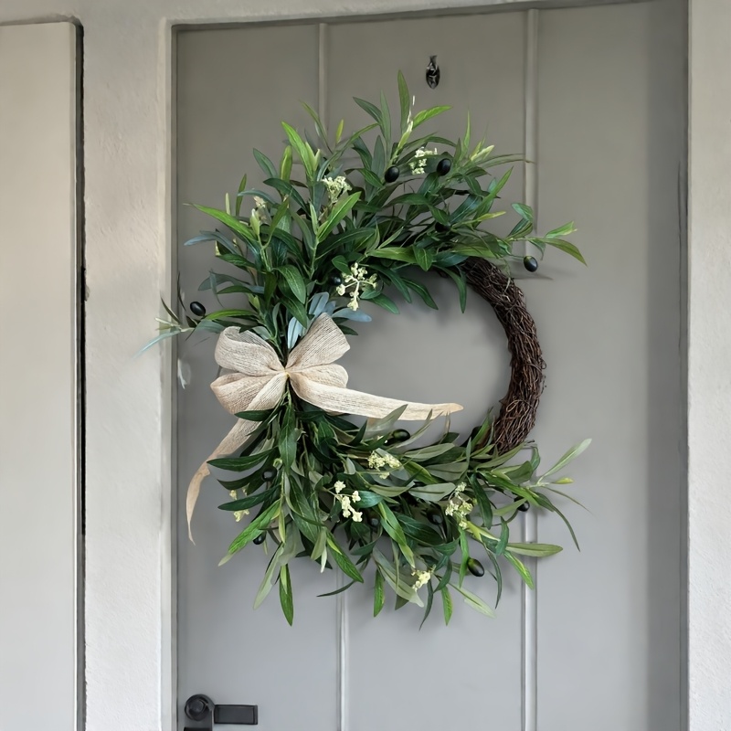 2025 Artificial Olive Wreath W - огляд і ціна Christmas Wreath Fake